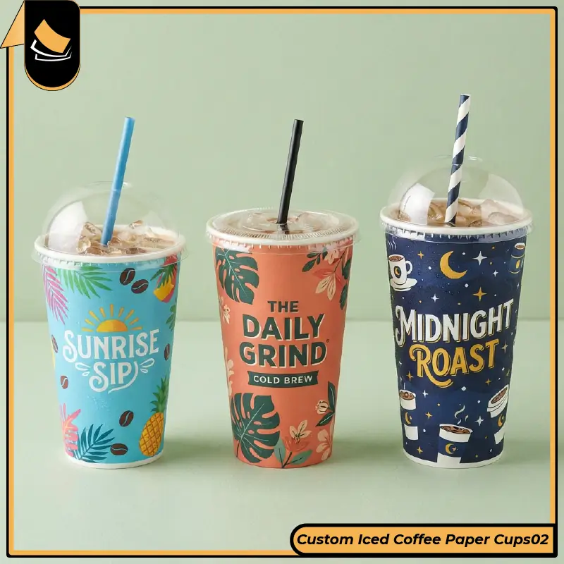 Custom Iced Coffee Paper Cups