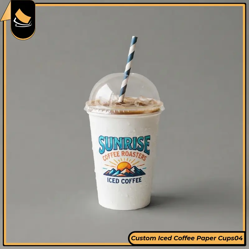 Custom Iced Coffee Paper Cups